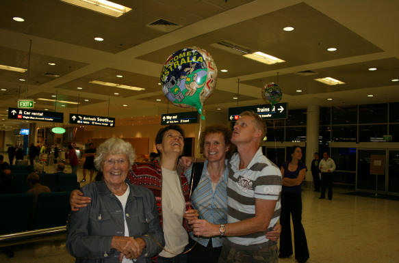 Tim had voor de gelegenheid een welkomsballon gekocht.