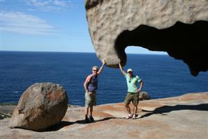 Marc en Tim tijdens het uitje voirg jaar op Kangaroo Island.