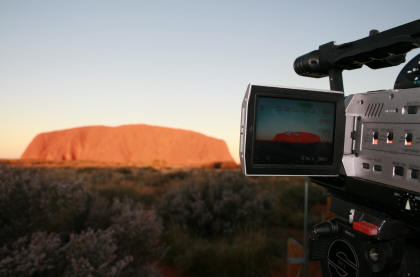 De rode rots Uluru.